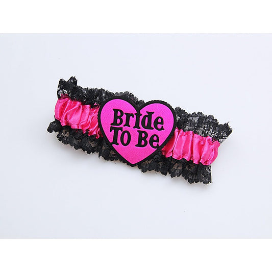 Love In Leather Bride to Be Sexy Leg Garter - Fishnet and Thigh Highs