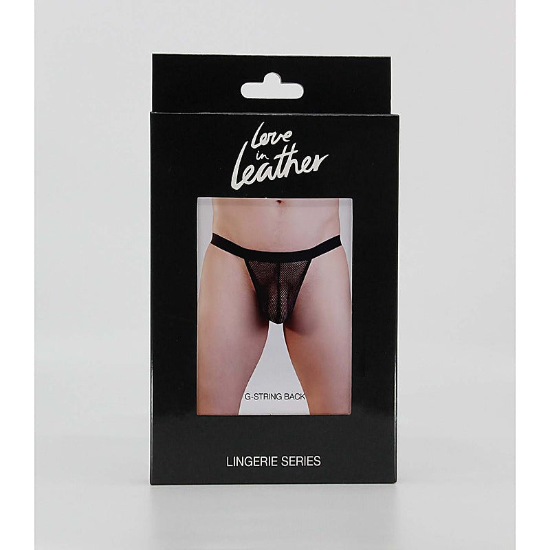 Love In Leather Mens Mesh G-String Briefs - Jocks and G-Strings