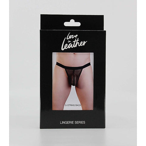 Love In Leather Mens Mesh G-String Briefs - Jocks and G-Strings