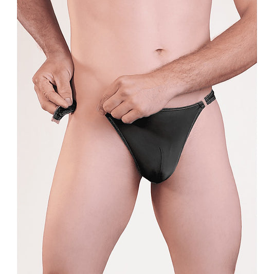 Love In Leather Mens Quick Release Lycra G-String S/M - Jocks and G-Strings