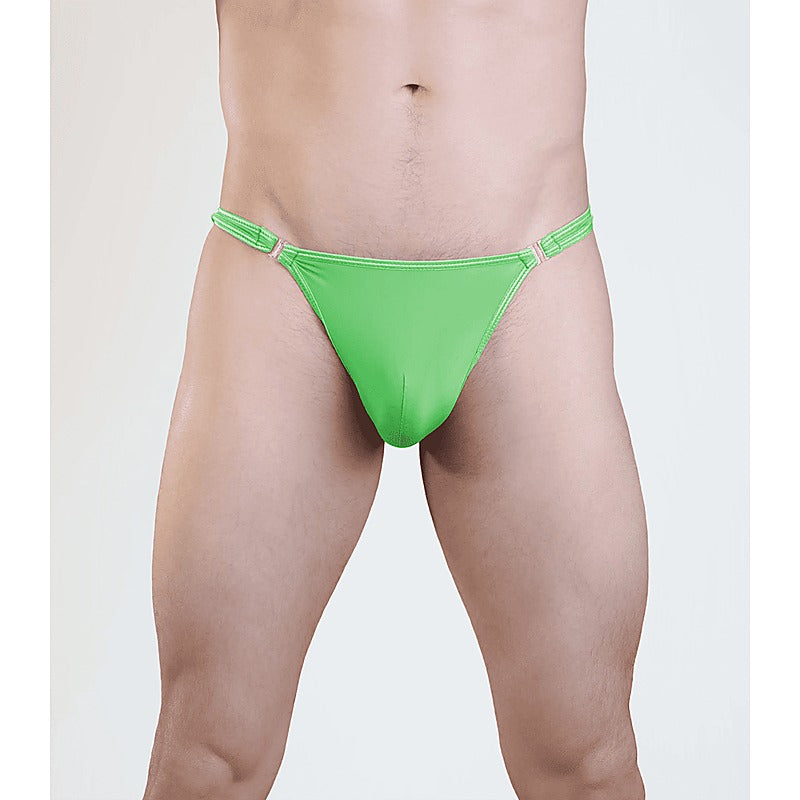 Love In Leather Mens Quick Release Lycra G-String S/M - Jocks and G-Strings