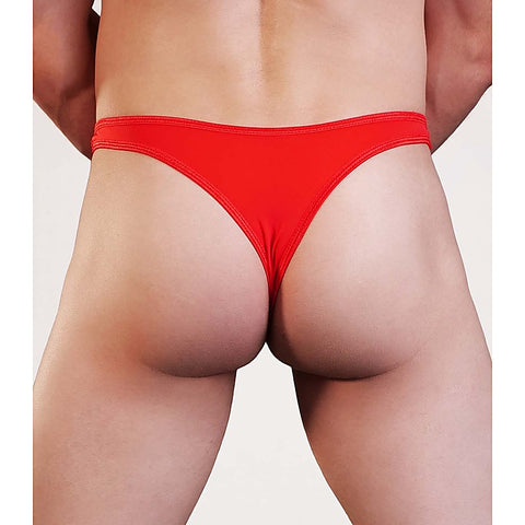 Love In Leather Plain Mens Lycra G-String S/M - Jocks and G-Strings