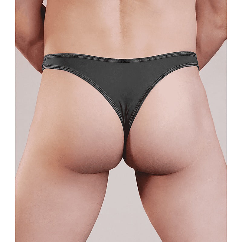 Love In Leather Plain Mens Lycra G-String L/XL - Jocks and G-Strings