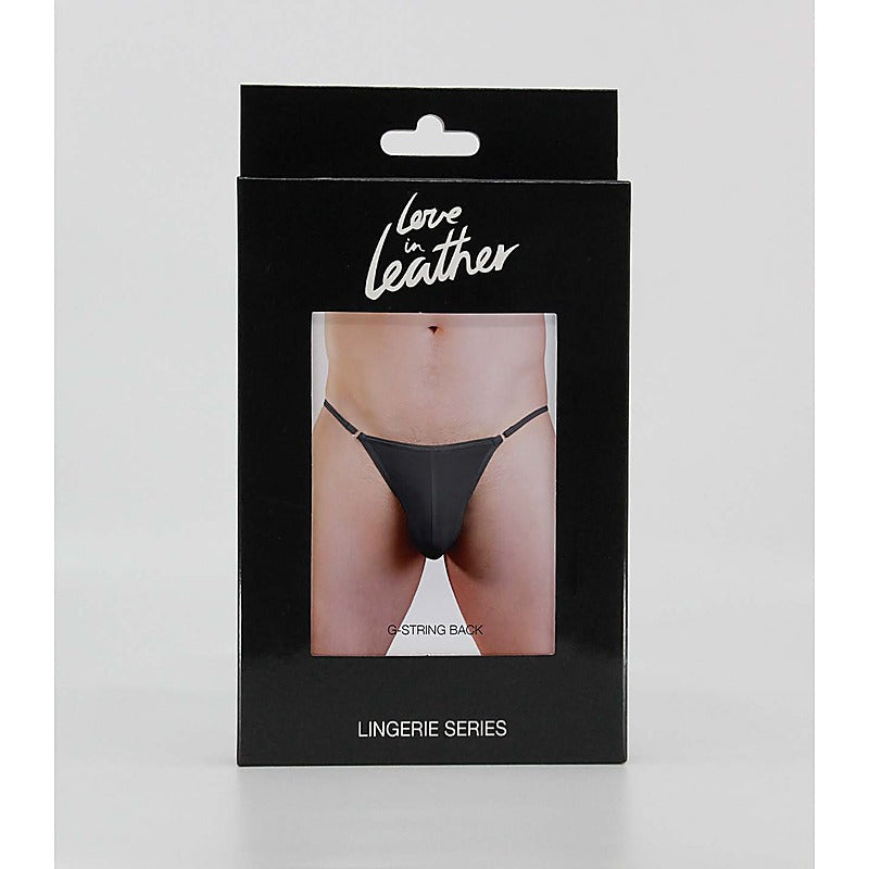 Love In Leather Soft Poly-Cotton Mens G-String L/XL - Jocks and G-Strings