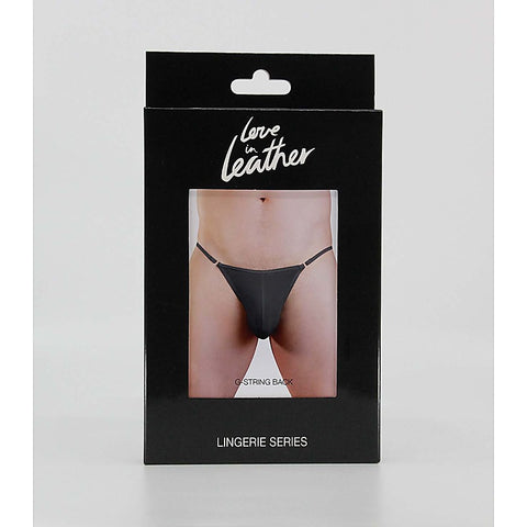 Love In Leather Soft Poly-Cotton Mens G-String L/XL - Jocks and G-Strings