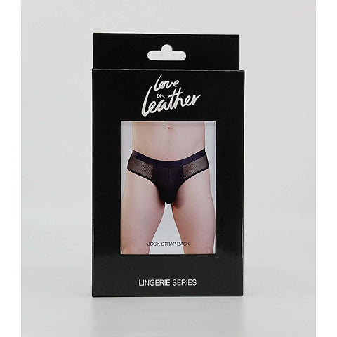 Love In Leather Mens Mesh Bumless Sexy Underwear - Jocks and G-Strings