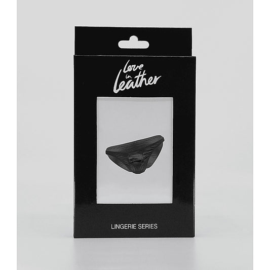 Love In Leather Mens Wet Look Front Pocket Underwear - His Fetish