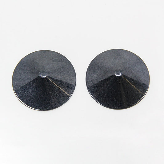Love In Leather Round Metal Nipple Pasties - Breast and Nipple Toys