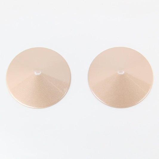 Love In Leather Round Metal Nipple Pasties - Breast and Nipple Toys