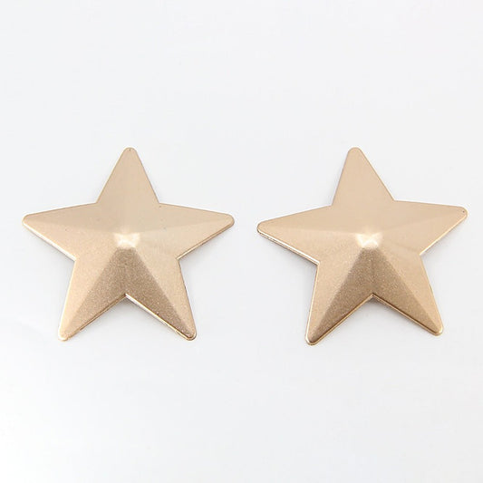 Love In Leather Star Shape Metal Nipple Pasties - Breast and Nipple Toys