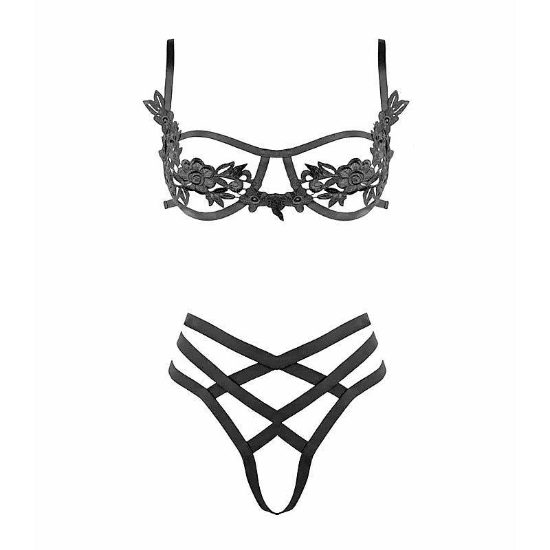 Open Cup Bra With Cut Out Bust by Muse - Her Fetish