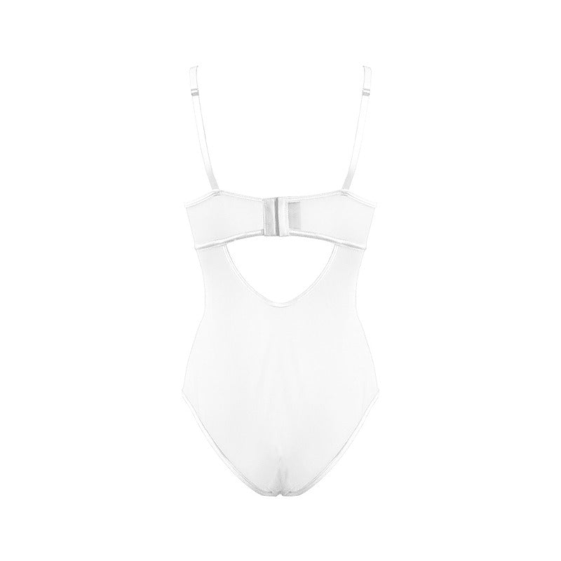 Lingerie BDSM Play Sexy Womens Bodysuit White by Muse - Her Fetish