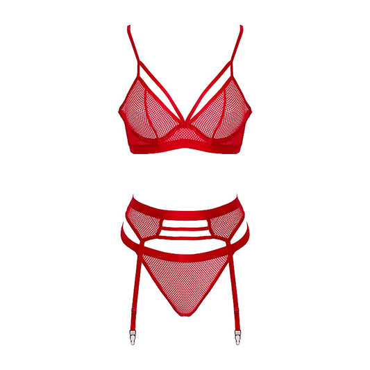 Muse Lingerie Fetish Play Sexy Bra and Panty Set Red - Her Fetish