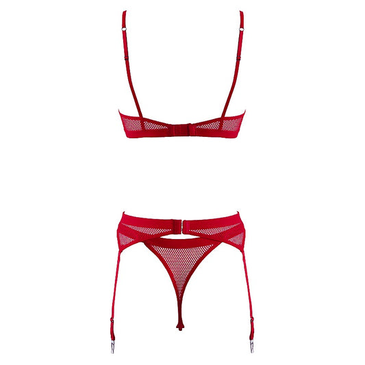 Muse Lingerie Fetish Play Sexy Bra and Panty Set Red - Her Fetish