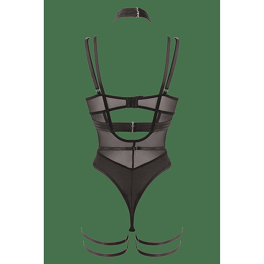 Muse Lingerie 3 Piece Bodysuit With Elastic Brace Top - Her Fetish