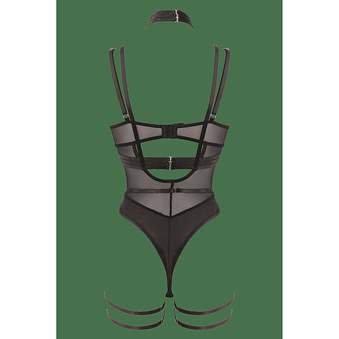 Lingerie 3 Piece Bodysuit With Elastic Brace Top By Muse - Her Fetish