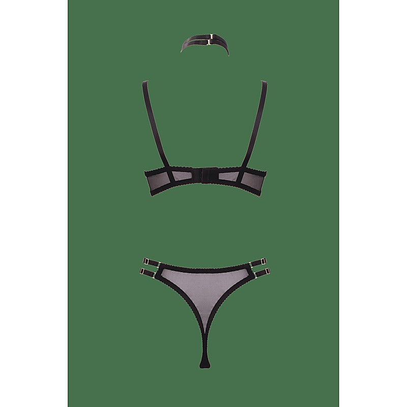 3 Piece Peek-a-Boo Bra and Panty Set by Muse Lingerie - Her Fetish