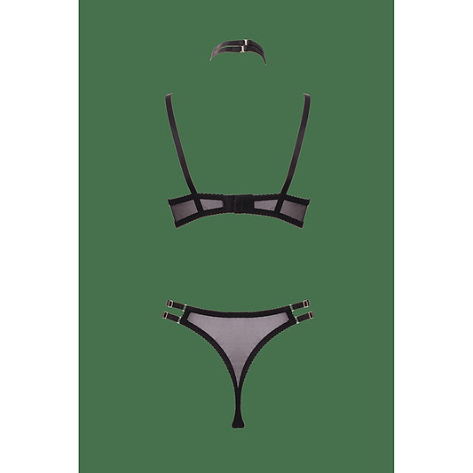 Muse Lingerie 3 Piece Peek a Boo Bra and Panty Set - Her Fetish