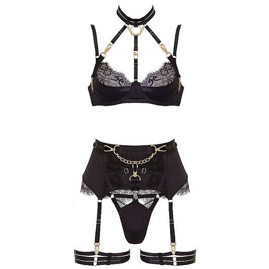 5 Piece BDSM Play Women's Lingerie Set by Muse - Her Fetish
