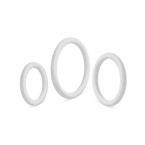 3 Pack Silicone Cock Rings Set by Love In Leather - Cock Ring Sets