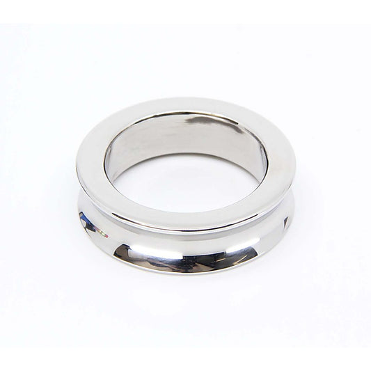 Love In Leather Premium Stainless Steel Fat Boy Ring - Steel Cock Rings