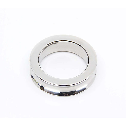 Love In Leather Premium Stainless Steel Fat Boy Ring - Steel Cock Rings