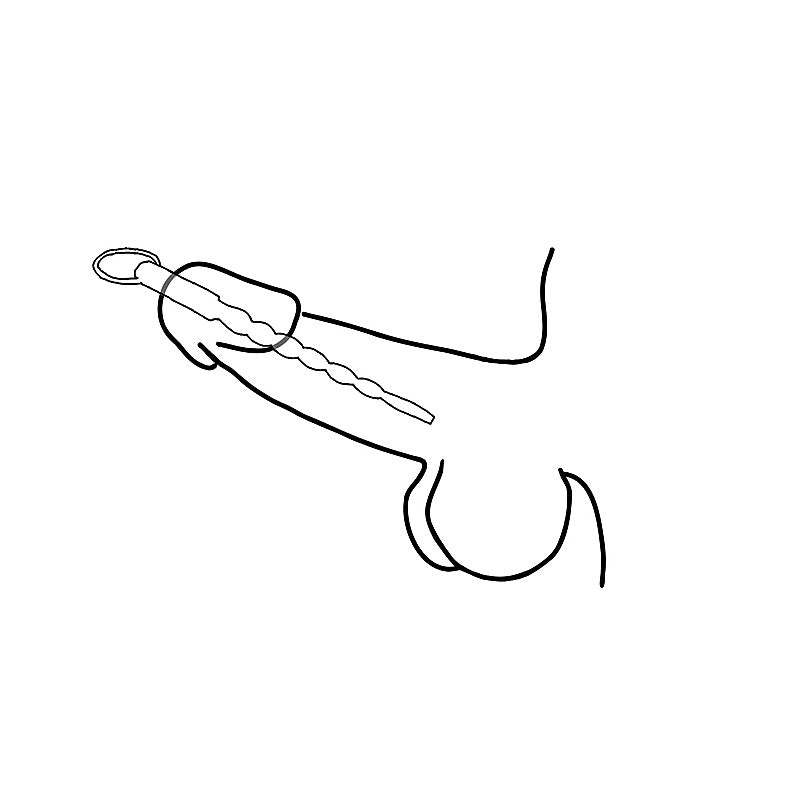 Stepped Ripple Penis Plug With Ring by Love In Leather - Urethral Sounds