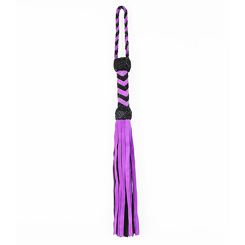 Long Suede Leather Flogger by Love In Leather - Whips And Crops