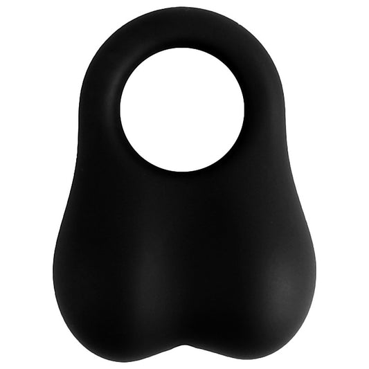 Playful Nero Liquid Silicone Weighted Ball Ring - Stretchy Cock Rings