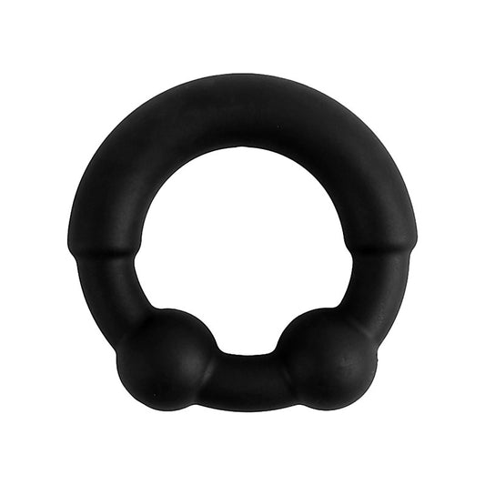 Playful Nero Liquid Silicone Coated Metal C-Ring - Stretchy Cock Rings