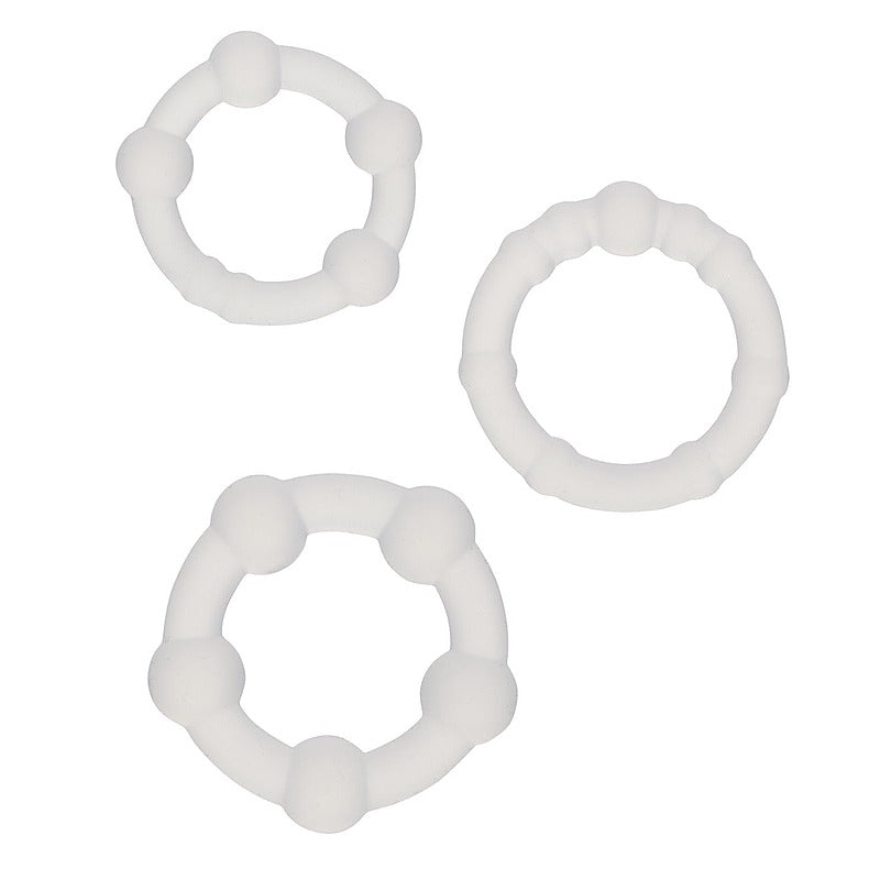 Premium Alpha Liquid Silicone Beaded Cock Rings - Cock Ring Sets