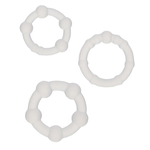 Premium Alpha Liquid Silicone Beaded Cock Rings - Cock Ring Sets
