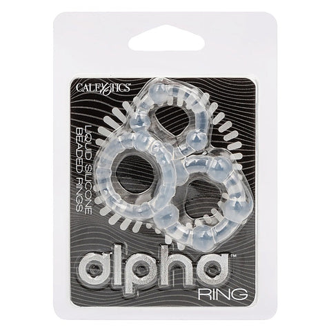 Premium Alpha Liquid Silicone Beaded Cock Rings - Cock Ring Sets