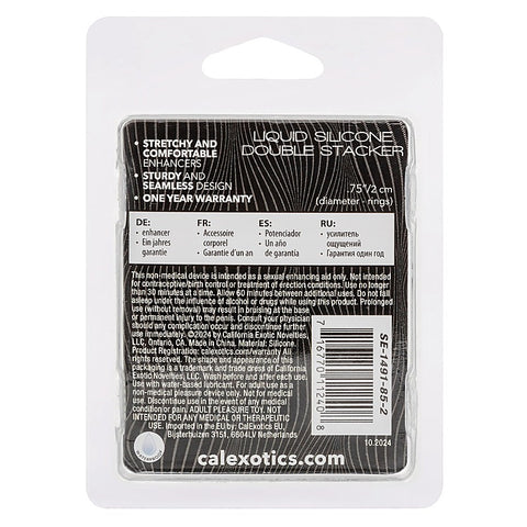 Alpha Liquid Silicone Double Stacker Cock Ring - Cock Ring Sets