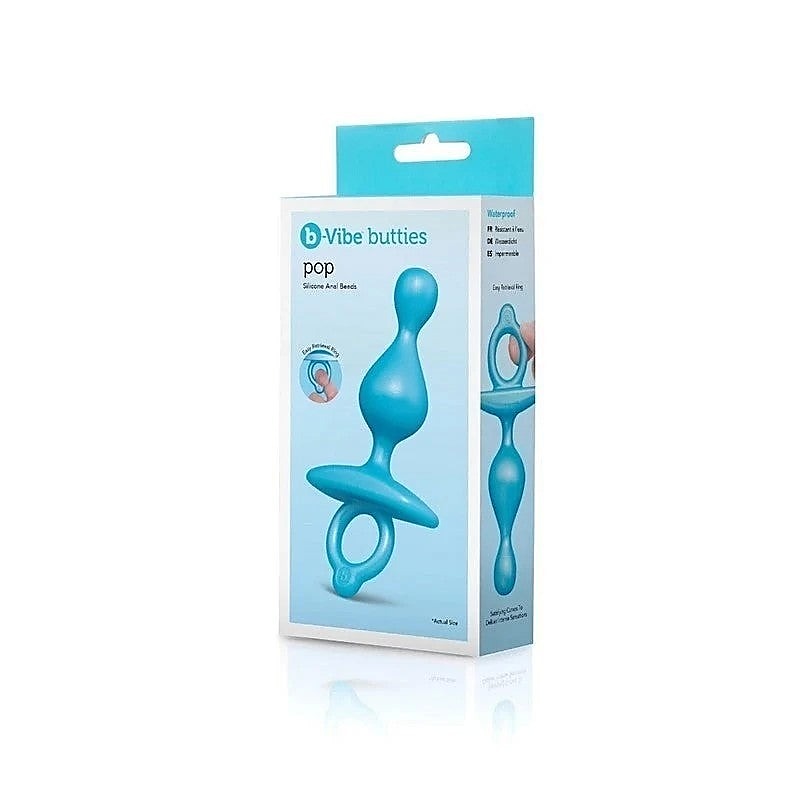 Butties Pop Beaded Silicone Butt Plug by B-Vibe - Butt Plugs