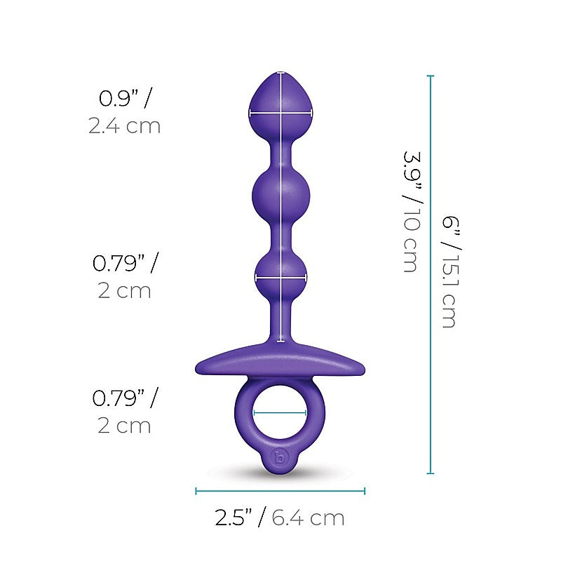 B-Vibe Butties ZIP Silicone Anal Beads - Anal Beads and Balls