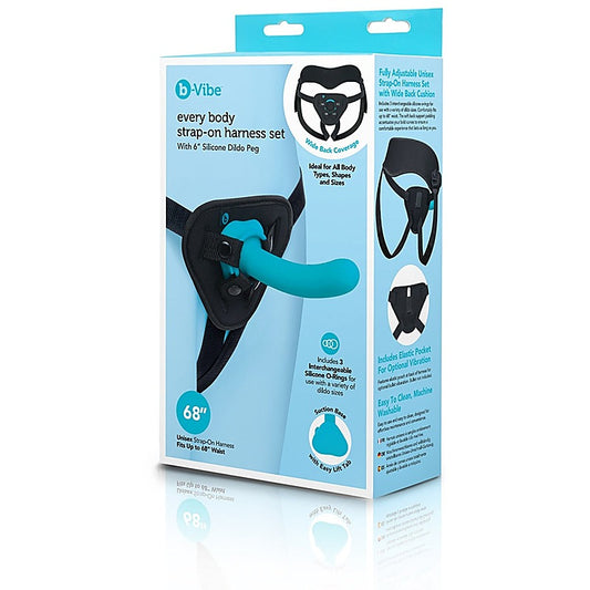 B-Vibe Every Body Strap-On Harness Set with 6 Inch Dildo - Strap On Sextoys