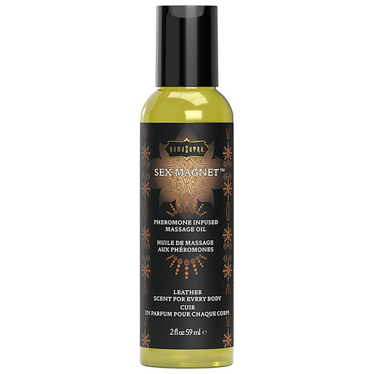 Kama Sutra LEATHER Sex Magnet Massage Oil 2 fl oz - Sex Pheromones and Perfumes