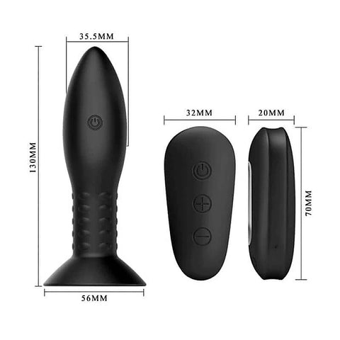 Remote Control Rotation Beads Anal Plug by Baile - Butt Plugs