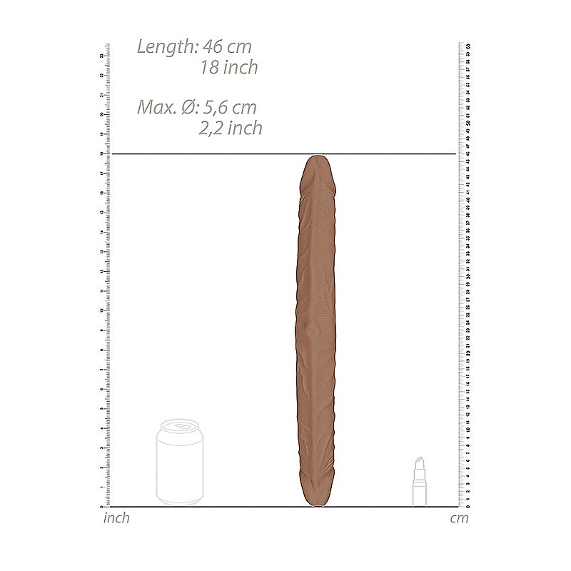 Realrock Double Ender Realistic Dong 18 Inches - Double Ender