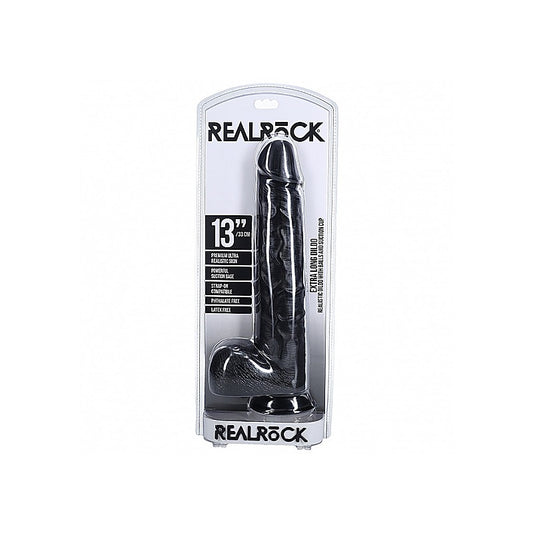 Realrock Ultra Realistic Extra Large Dildo With Balls 33cm - Realistic Dildos