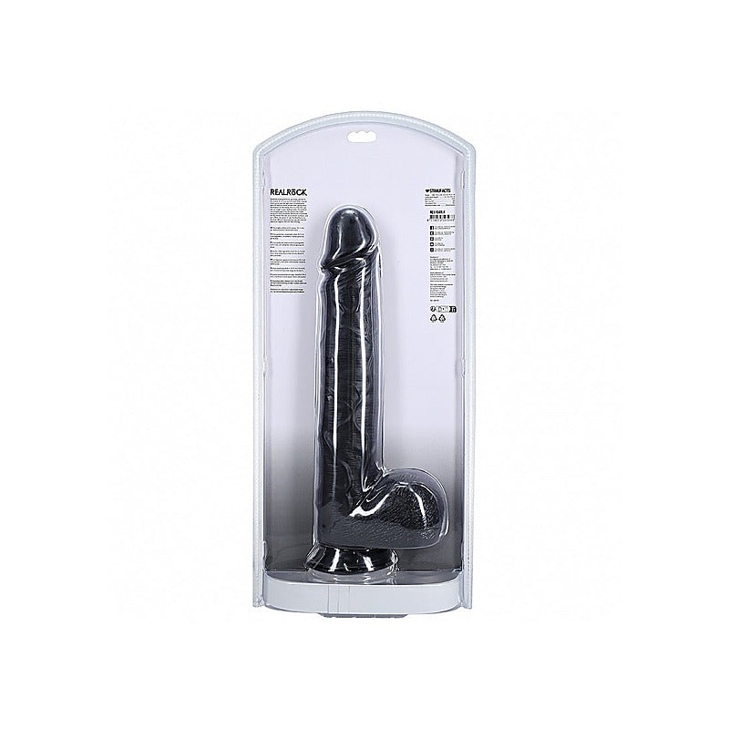 Realrock Extra Large Straight D/ildo with Balls 35.5cm - Realistic Dildos