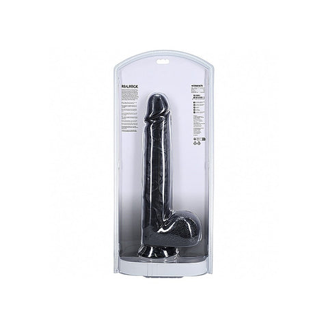 Realrock Extra Large Straight D/ildo with Balls 35.5cm - Realistic Dildos