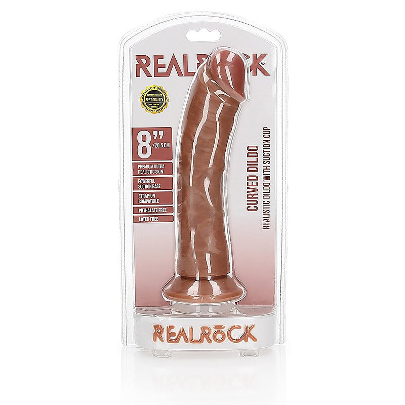 Realrock Curved Suction Cup Realistic Dong by Shots Toys - Realistic Dildos