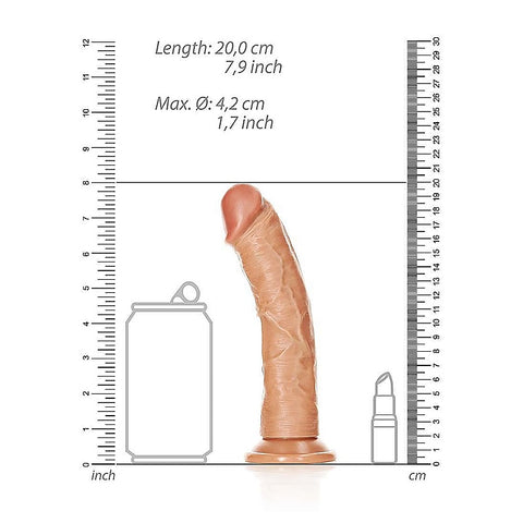 RealRock Curved Realistic Dildo by Shots Toys - Realistic Dildos