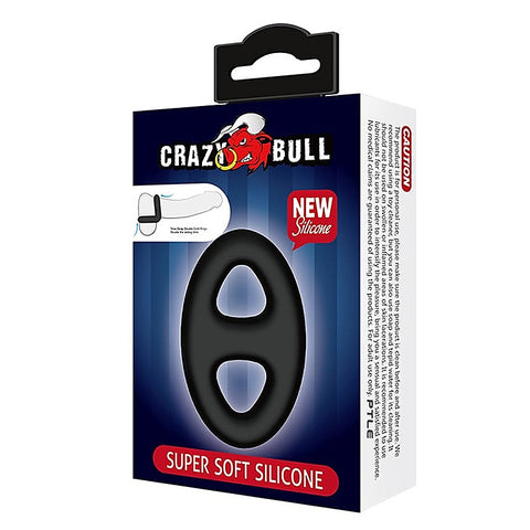 Silicone Oval Cock & Ball Ring by CRAZY BULL - Ball and Cock Toys