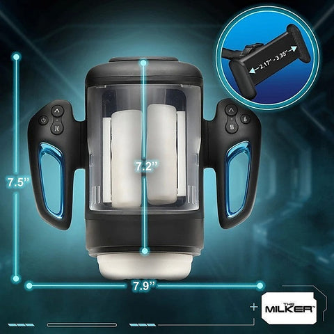 XR Brands Cyber Milker Stroking & Vibrating Masturbator - Masturbators and Strokers