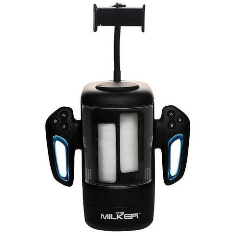 XR Brands Cyber Milker Stroking & Vibrating Masturbator - Masturbators and Strokers