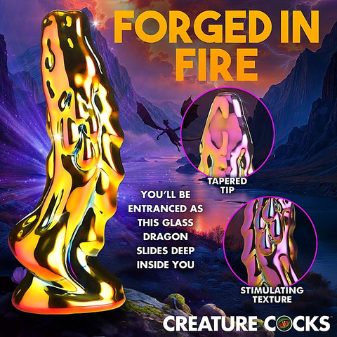 Premium Dragon Glass Fantasy Dildo by XR Brands - Realistic Dildos