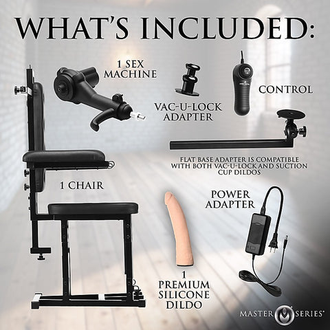 Master Series Enforcer Chair with Sex Machine by XR Brands - Sex Machines